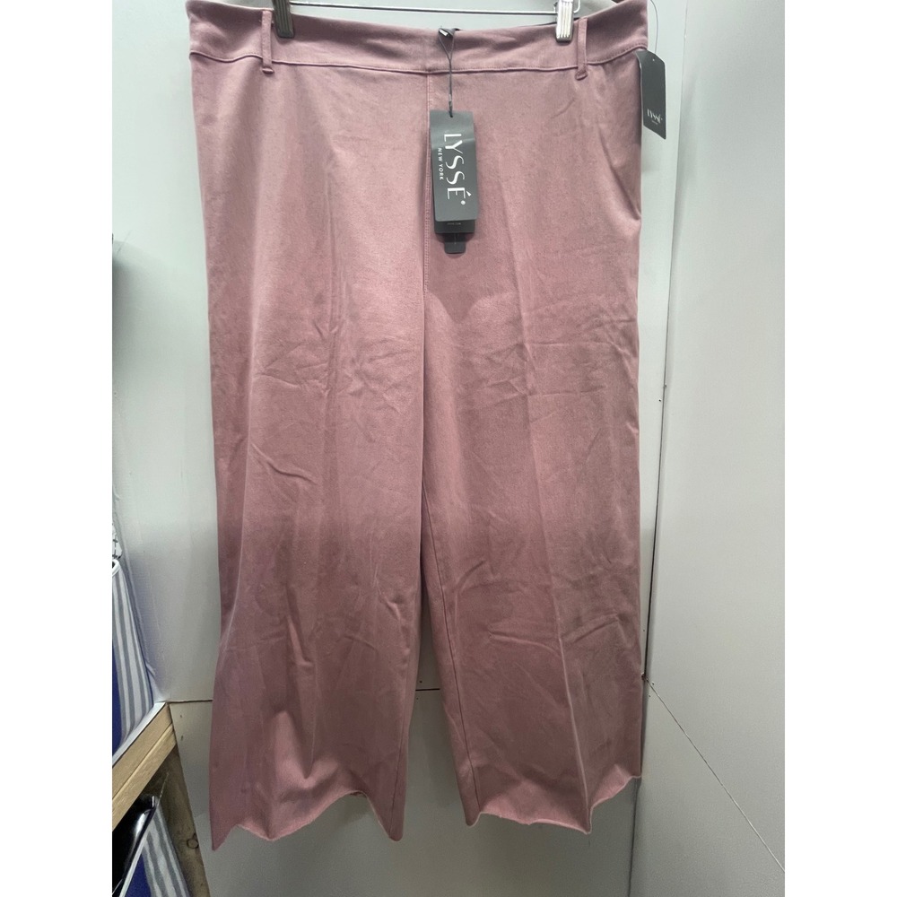 Lysse New York Wide Leg Crop Pants Dusty Rose Pink Plus Size 2X NWT